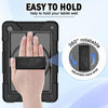 BMOUO for Samsung Galaxy Tab A9+ plus Case 11" 2023 (SM-X210/X216/X218), Shockproof Galaxy Tab A9 plus Case with Rotating Stand and Hand/Shoulder Strap, Black