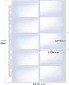 30 Pack 600 Pockets Business Card Sleeves Binder Sheets, Ultra-Clear Business Card Pages for 2/3/4 Ring Binder, Double Sided 10 Pocket Credit Card Pages