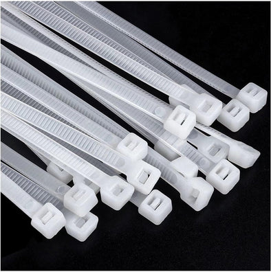 Large Zip Ties 24 Inch White Heavy Duty Zip Ties for Outdoor Use 50 Pcs Strong Extra Long Cable Ties Big Industrial Plastic Tie Wraps