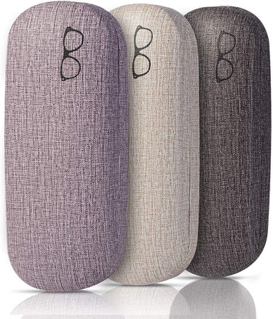 Raylove 3-Pack Hard Shell Eyeglasses Case Large Reading Glasses Hard Case
