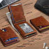 BULLIANT Men Wallet, Slim Leather Wallet Front Pocket Card Holder Gift for Men 11 Slots RFID Blocking