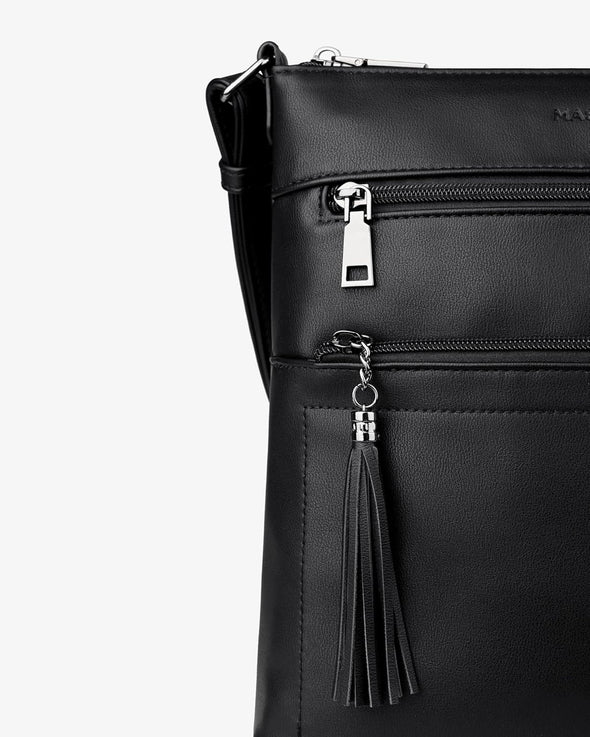 MASINTOR Crossbody Purses for Women, Multi Pocket Casual Crossbody Bag, Adjustable Strap Shoulder Bag with Tassel