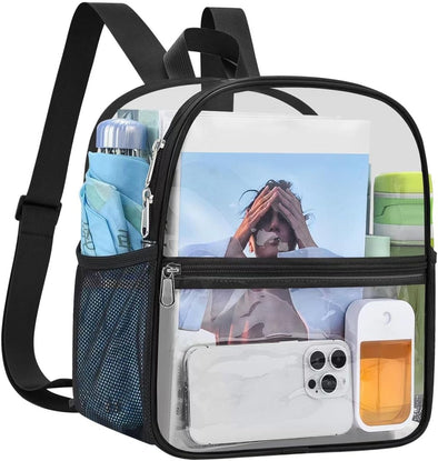 USPECLARE Clear Backpack Stadium Approved 12X11X6, Waterproof Clear Bag Stadium Backpack for Concert Work Sport Event