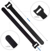 Oneleaf 80PCS Reusable Cable Ties, Black Adjustable 6-Inch Cord Organizer Ties, Multi-Purpose Hook Loop Cable Management Wire Ties for Organizing Home, Office, Data Centers