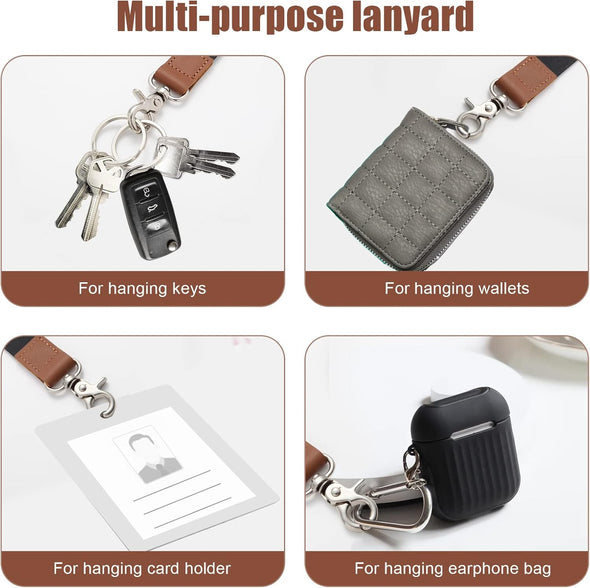 XCHIN Lanyard, Lanyards for Keys, Black Keychain Long Lanyard for Women Men, Cute Neck Lanyard for ID Badges Wallet