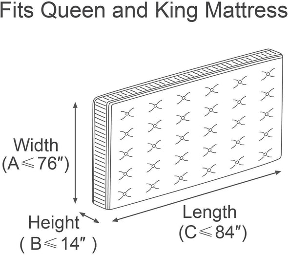 Comforthome Mattress Bag for Moving and Storage, Queen and King Size, 2 Pack