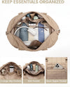 LOVEVOOK Large Duffle Bag for Travel, Puffer Weekend Bags for Women Travel Tote, Carry on Duffel Bag for Airplanes, 18 Inch Personal Item Bag Gym Bag Women, Coffee
