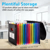 Sooez Accordion File Organizer, 13 Pockets Expanding File Folder, Portable Monthly Paper Bill Tax Receipt Organizer, Letter A4 Size Document Holder with Blank Labels, Black