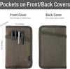 Journal Cover for Field Notes Notebooks Moleskine Cahier 3.5 X 5.5 with Zipper Pen Holder, Water Resistant Pocket Notebook Cover for Journal Notebook Planner, Classy Waxed Canvas, Olive