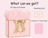 JMANNI Gift Bags, 1PCS Gift Bags Large with Ribbon and 1 Greeting Cards 2 Tissue Paper, Portable Paper Gift Bag with Handles, Birthday Gift Bags,Present Bags for Wedding Party Mothers Day. 12.6''X9.84''X4''(Pinkgolden)