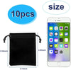 Shintop 10Pcs Velvet Drawstring Bags Wedding Gift Bags Velvet Cloth Jewelry Pouches (Black)