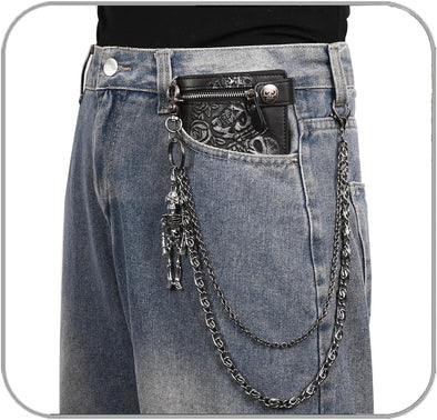 Skeleton Wallet Chain Biker Jean Pocket Chain Unisex Pant Trouser Skull Chain for Men