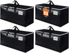 Extra Large Moving Boxes-Moving Bags with Zipper, Carrying Handles and Tag Pocket-Moving Supplies for Space Saving-Totes for Storage - for Moving, Storage, Camping and Travel 93L-4 Pack