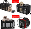 Soft Sided Cat/Dog Carrier,Collapsible Pets Travel Carriers for Pet/Puppy with Shoulder Strap & Removable Mat,Mesh Top Load Small Dogs/Cats Carry Bag up to 17 Lbs TSA Airline Approved（Black,M）