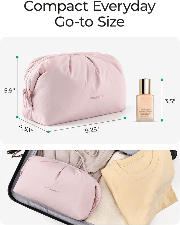 BAGSMART Makeup Bag Travel Makeup Bag, Cute Make up Bag, Large Capacit – Kinzd