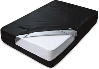 Mattress Bags for Moving and Storage, Heavy Duty Twin Mattress Bag with 4 Strong Handles, Waterproof Mattress Cover/Protector for Moving Twin Size, Reusable Thick Tarp, Black