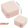 Portable Travel Mini Jewelry Box Leather Jewellery Ring Organizer Case Storage Gift Box Girls Women (Pink).