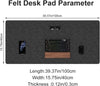 DAWNTREES Large Felt Desk Pad, 40''X16'' Full Desk Mouse Pad, Office Computer Desk Mat for Keyboard,100X40Cm Felt Desk Mat for Desk Pad Protector