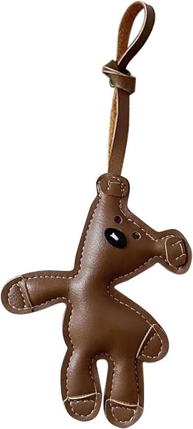Brown Bear Bag Charm, Cute Bear Charm for Purse Handbags Bag Accessories Car Charms PU Teddy Bears Key Charms