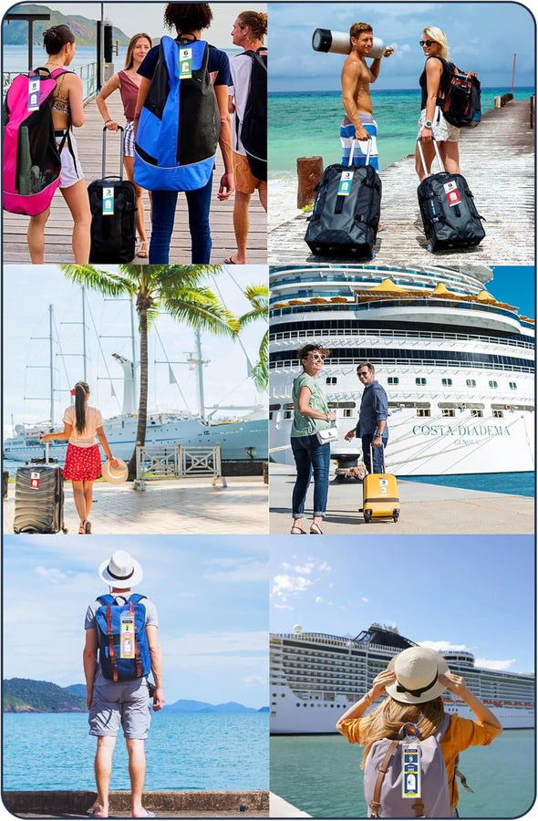 10 Pack Royal Caribbean Luggage Tag Holders，Clear Cruise Luggage Tagsfor Royal Caribbean & Celebrity Cruise，Cruise Luggage Tags 2025 & 2026（7.5X2.75In）