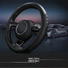 Leather Steering Wheel Cover for Dodge Ram 1500 2500 3500, 15.5-16 Inches Car Steering Wheel Cover with Anti-Slip Massage Particle (Black)