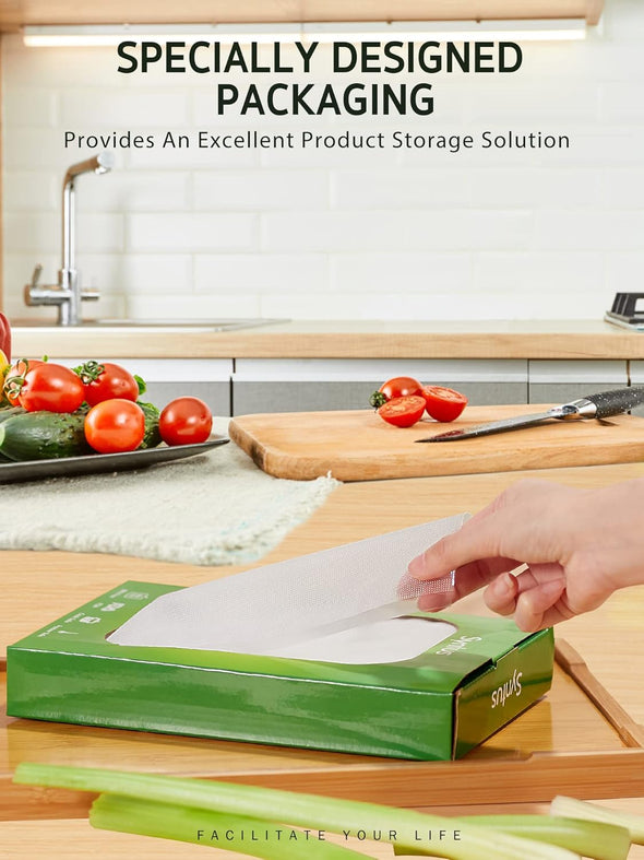 Syntus 200 Count Vacuum Sealer Bags Quart 8 X 12 Inch for Seal a Meal, Commercial Grade BPA Free Heavy Duty Precut Seal Bags, Food Vac Bags for Storage, Meal Prep or Sous Vide