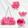 Women Elegant Evening Purse, Small Floral Clutch Bag with Detachable Chain for Wedding, Party, Prom