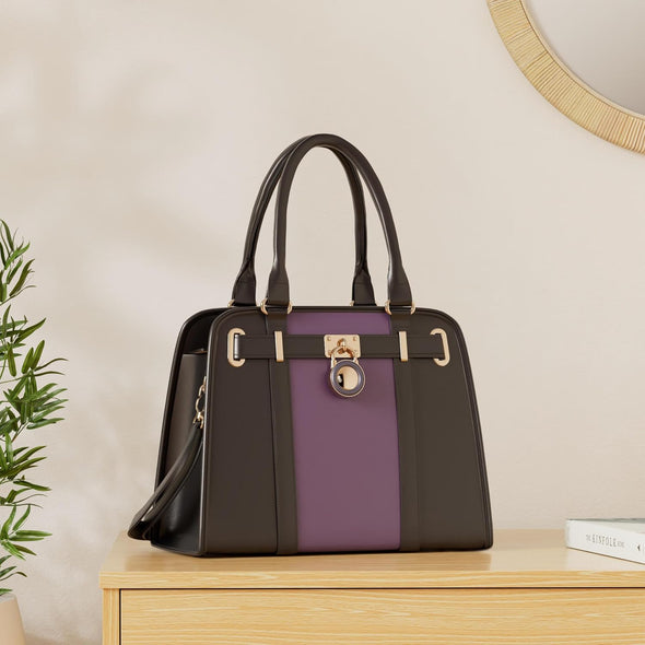 Handbags Sets for Women Shoulder Bags Top Handle Work Satchel Tote Purses Set with Matching Wallet 2Pcs
