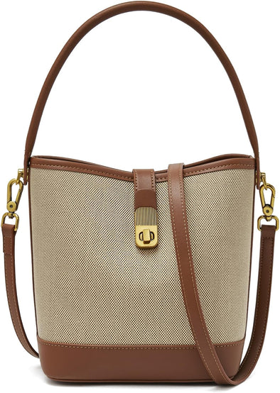 FOXLOVER Small Bucket Bag for Women Fashion Simplicity Crossbody Handbag Designer Shoulder Purse