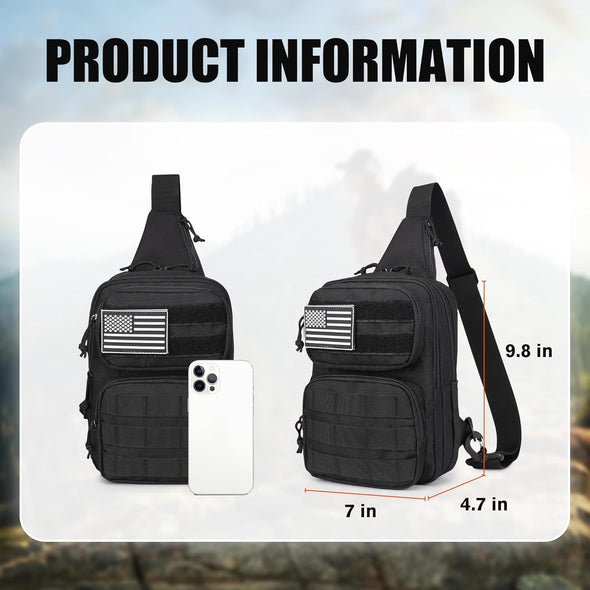 Wotony Tactical Crossbody Bag for Men - Durable Sling Bag with Cross Body Design EDC Shoulder Bag