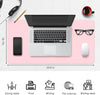 Leather Desk Pad Protector,Non-Slip Desk Pad,On-Slip PU Leather Large Mouse Pad,Easy Clean Desk Protecor Mat,Writing Pad for Office Work/Home/Decor(Black, 23.6" X 13.7")