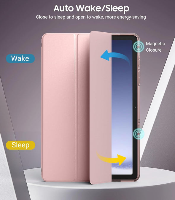 Timovo Case for Samsung Galaxy Tab A9+/A9 plus 11" 2023, Slim Soft TPU Translucent Frosted Back Protective Cover for Galaxy Tab A9+ Tablet SM-X210/X216/X218, Auto Wake/Sleep, Rose Gold