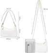 Wantgor Clutch Tote Handbags, Shoulder Purse for Women Crossbody Bags Mini Hobo Bag Retro Vegan Leather Trendy Handbag