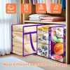 Budding Joy 6 Pack Clear Zippered Storage Bags for Clothes,40L Closet Organizers and Storage Containers Vinyl Moving Bag for Bedding, Linen, Blankets, Comforters, Clothing & Toys