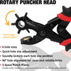 Kingtool Leather Hole Punch Set, Super Heavy Duty Rotary Puncher, Multi Hole Sizes Maker Tool