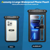 4 Pack 10.5“ Large Waterproof Phone Pouch - Underwater Clear Cell Holder - Universal Water Proof Dry Bag with Neck Lanyard for Iphone 16 Pro Max Samsung Galaxy with Heavy Case for Beach Swimming Pool