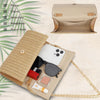 Kseymeir Straw Clutch Purse Shoulder Crossbody Bag Envelope Purse Raffia Handbag for Summer Beach Travel Trendy