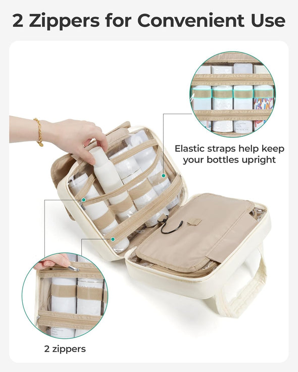 BAGSMART Travel Toiletry Bag for Womne, Hanging Travel Bag for Toiletr – Kinzd