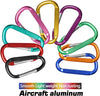 12PCS Carabiner Keychain Clip - 3" Aluminum Carabeaner Key Clip,D Ring Shape Caribeener Hook Buckle,Spring Snap Key Chain Clips
