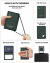 Passport Holder with Airtag Slot, Airtag Passport Wallet for Men, Slim Leather Passport Holder Case Family for Travel Anti-Lost, Green
