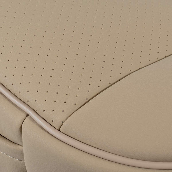 Ultra-Luxury PU Leather Car Seat Protection Cover Car Seat Cover for Most Four-Door Sedan&Suv,Single Seat Cover without Backrest 1PCS (W 20.8× D 21× T 0.2Inch) (3D-Beige)