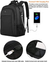 MATEIN Business Laptop Backpack, 15.6 Inch Travel Laptop Bag Rucksack with USB Charging Port, Water-Resistant Bag Daypack for Work College Computer Men Women Backpack, Black