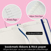 Pocket Notebook Journals, 3 Pack Mini Small Notebooks for Work, Leather Cover Notepad with 3 Pens, Elastic Closure, Blue