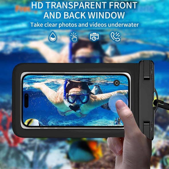3 Pack Waterproof Phone Pouch IPX8 Universal Waterproof Case Dry Bag Phone Protector for Iphone 15 14 13 12 11 Pro Max plus XS XR X 8 Galaxy S23 S22 S21 S20 Pixel up to 7.5"(Multicolor 3)