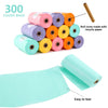 Diaper Bags Disposable for Baby, 20 Refill Rolls/300 Bags Waste Bags with Dispenser, Convenient and Quick Diaper Disposal, Rainbow