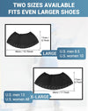 X-Large 100 Count Shoe Covers Disposable Non-Slip, Premium Cloth Boot Covers, Slip-Resistant, Durable, Breathable, Non-Toxic, Recyclable, Stretchable Fits up to Size 13 US Men - Black