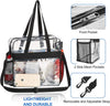 USPECLARE Clear Tote Stadium Approved, Security Travel & Gym Clear Bag for Work Sports Games Concerts