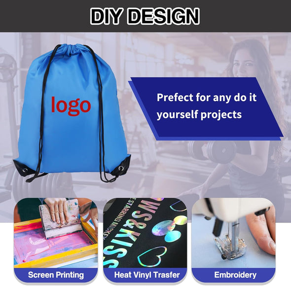 Drawstring Backpack 20Pcs Drawstring Bags, Draw String Back Bag Drawstring Bags Bulk for Sports, Gym, Travel, Swimming, Beach (10 Colors)