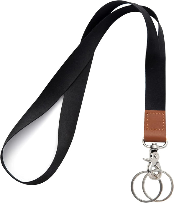 XCHIN Lanyard, Lanyards for Keys, Black Keychain Long Lanyard for Women Men, Cute Neck Lanyard for ID Badges Wallet