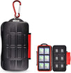 Kiorafoto Professional Water-Resistant Anti-Shock Holder Storage SD SDHC SDXC TF Memory Card Case Protector Cover with Carabiner for 12SD Cards & 12 Micro SD Cards